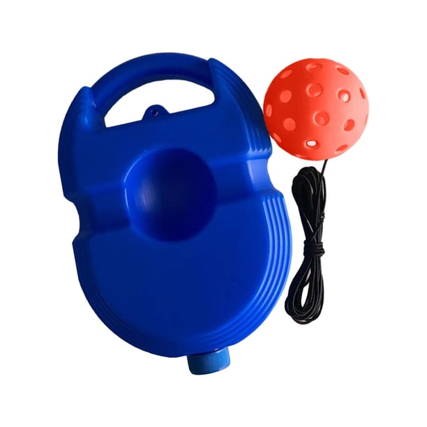 Entrenador de Pickleball, mejora la velocidad, portátil con bola de Pickleball, práctico, Base de entrenamiento de autoestudio Pickleball , Naranja Bola Azul