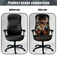 thumbnail image 4 of FKELYI Grunge Fire Deer American Flag Print Office Chair Cover Rotating Swivel Chair Slipcover for Armchair Washable Gaming Chair Covers Protective Cover for Home Decor, Large, 4 of 6