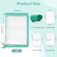 thumbnail image 3 of Artrylin Sticker Storage Organizer Binder A5 Reusable Collecting Book Zipper Album for Adult with Pocket Pages with 80 Pockets and Zipper Closure (Green), 3 of 6