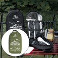 thumbnail image 3 of Camping Utensil Bag Kitchen Utensil Organizer Travel Bag Cookware Pouch Camping Utensils Organizer Carry Bag for Picnics Cutlery Set Kitchen with Pattern Green, 3 of 10