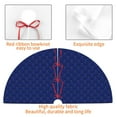 thumbnail image 3 of KLL 36" Christmas Tree Skirt Navy Blue Xmas Tree Skirts Mat for New Year Xmas Holiday Party Indoor Outdoor Home Decoration, 3 of 5