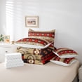 thumbnail image 6 of jejeloiu Rustic Farmhouse Cabin 7-Piece Twin Bedding Sets,Aztec Boho Geometric Bedding Comforter Set,Red Brown Sheet Sets For Girls Boys,Luxury Bedroom Decor Reversible, 6 of 8
