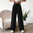 thumbnail image 6 of Woman Cargo Pants Waterproof Hiking Lightweight Straight Leg Trousers Baggy Linen Travel Streetwear Clothes, 6 of 6