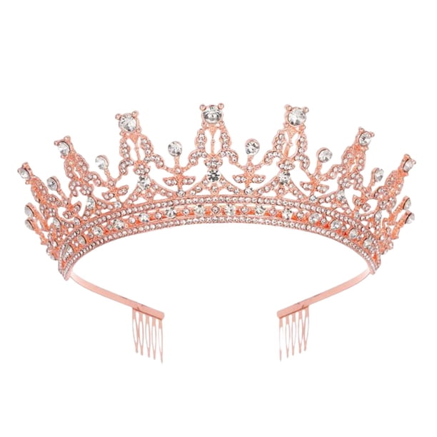 Corona para niñas Nupcial para mujeres Princesa Tiara Reina Tiaras Regalo Elegantes accesorios para el cabello para Cosplay, cumpleaños, Estilo D