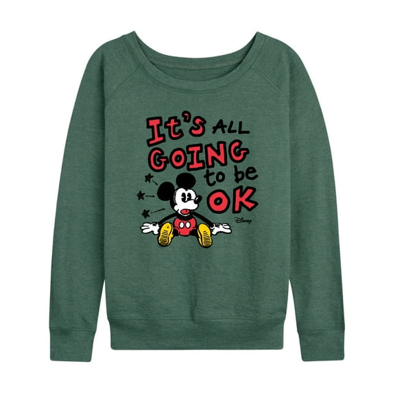 Disney - Mickey Mouse - It's All Going to be OK - Women's Lightweight French Terry Long Sleeve Shirt