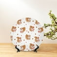 thumbnail image 6 of Wukai Squirrel Giving A Gift Print Decorative Plate for Display,Bone China Decorative Plate, Ceramic Dinner Plate with Stand, Vertical Ceramic Plate-6in, 6 of 6