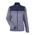 thumbnail image 4 of CORE365 CE74W Women's Venture Heathered Stripe Hybrid Jacket-Classic Navy/ White-XL, 4 of 6
