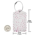 thumbnail image 4 of Disketp 4 Pcs Luggage Tag For Suitcase,Breast Cancer Awareness Leather Baggage Tag With Stainless Steel Loop Privacy Cover For Women Men Girls, 4 of 5