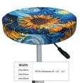 thumbnail image 4 of Balery Starry Night Sunflower Field Fundas de asiento para taburete de bar redondo de tela de terciopelo ajustables que protegen de arañazos y manchas para sillas de 14 a 17 pulgadas.-12 inch, 4 of 7