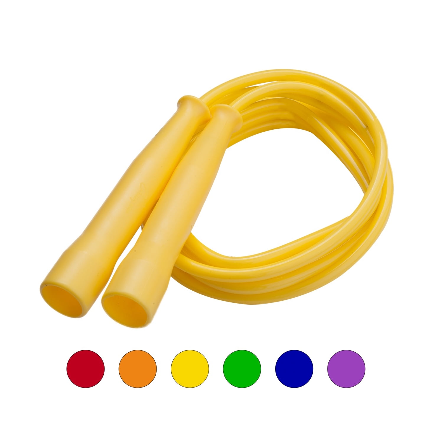 Champion Sports Licorice Speed Jump Rope, 8' with Yellow Handles, Pack of 6
