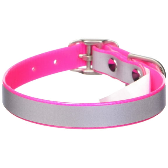 Dublin Dog 11-Inch to 14-Inch KOA Reflective Waterproof Dog Collar, Small, Pink
