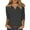 20#Dark Gray, variant on Sweatshirts for Women 3/ Sleeve Tops For Women Summer Notched V Neck Plain T Shirts Casual Cute Three Quarter Length Blouses