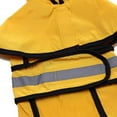 thumbnail image 4 of Dog Reflective Raincoat with Hood Harness Hole, Waterproof Slicker Poncho for Small Medium Dogs and Puppies, S , Yellow, 4 of 7