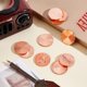 thumbnail image 4 of 10 discos redondos de cobre en bruto, placas redondas de metal de cobre de 1,26 x 0,12 pulgadas, color oro rosa, grabables, para estampar., 4 of 5