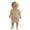 Khaki, variant on Boys Outfits Loose Solid Print Lapel Short Sleeve Button Shirt And Trousers 2 Piece Casual Wear Boys' Clothing Sets Size 18-24 Months