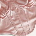 thumbnail image 3 of Women's Sexy Satin Bustier Boned Spaghetti Straps Corset Sleeveless Slim Crop Top Night Party Going Out Outfits, 3 of 6