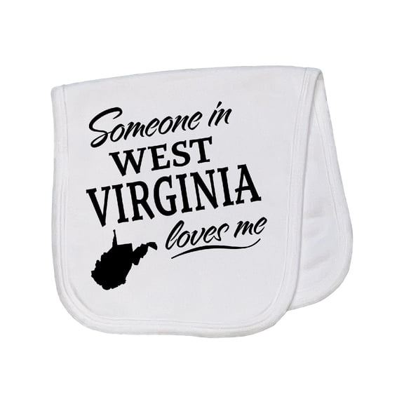 Inktastic Someone in West Virginia Loves Me Baby Burp Cloth