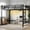 Twin XL-Black, variant on Miniyam Queen Metal Loft Bed with LED and Charging Station for Adults and Apartments, Black