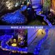 thumbnail image 4 of Guirnalda de luces solares QITONG, paquete de 2, 23 m, azul, resistente al agua, 4 of 8