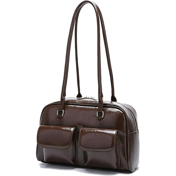 MMYGU Shoulder Bag For Women,Retro Leather Tote Handbags Satchel Bag Trendy Clutch Purse