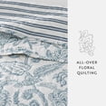 thumbnail image 3 of Lightweight Reversible Quilt Sets in Dusk Blue Jacobean Patterned Coverlet for Twin/Twin-XL Size Beds by Comfort Canopy, 3 of 18