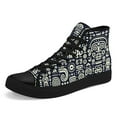 thumbnail image 5 of Coolcustomize Men's Plus Size High Top Tribal Art Casual Shoes | Women's Stylish Sneakers with Fabric Upper, Rubber Sole, and Random Tribal Symbol Design for Daily Walking and Outdoor Travel, 5 of 9