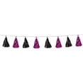 thumbnail image 2 of Metallic Tassel Garland 9 3 By 4" X 8'- 12 Pack(1 Per Package)- Cerise And Black, 2 of 2