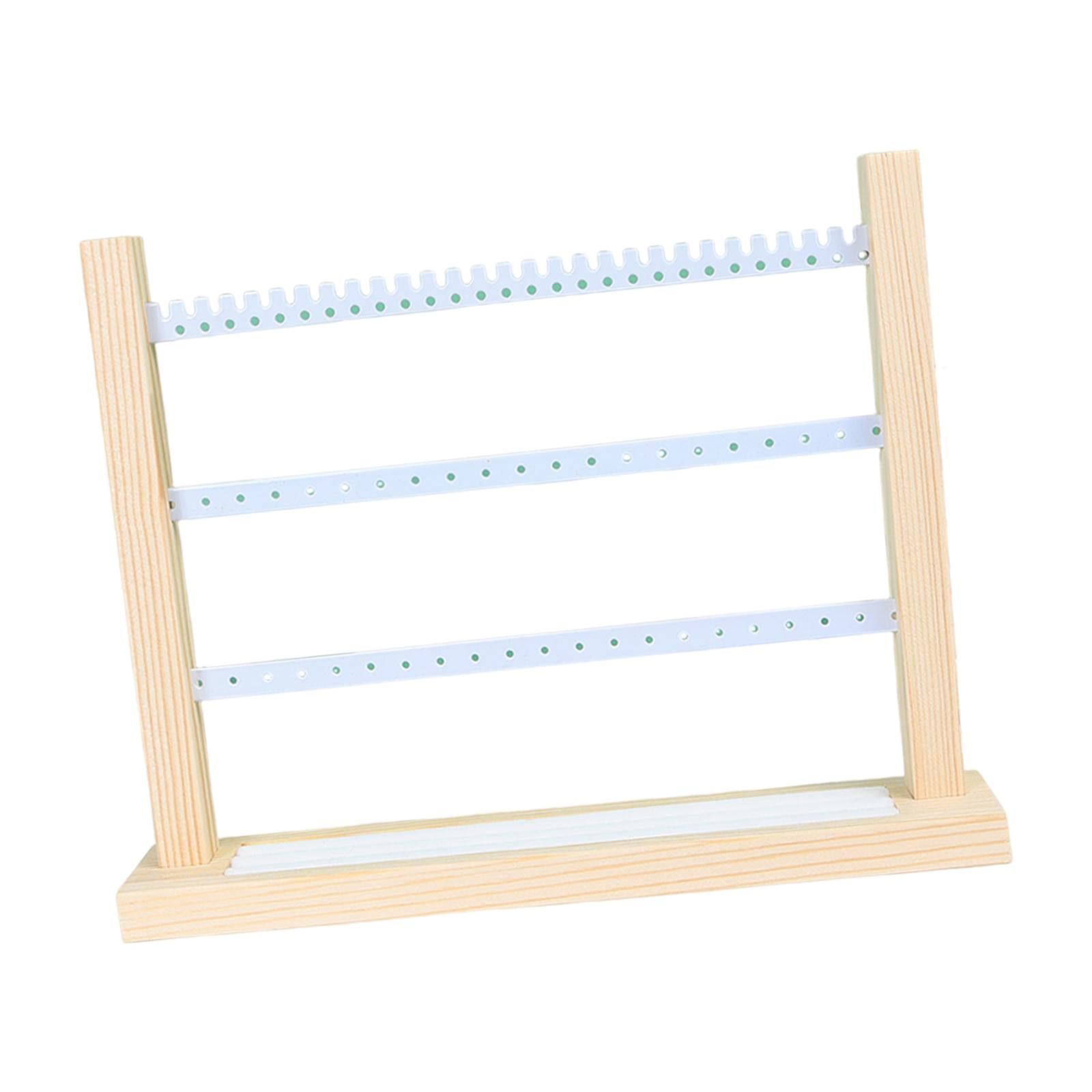 FVDPWYE Earring Display Stand Earring Holder Multifunctional 3 Layer Hanging Rack Jewelry Organizer for Tabletop Centerpiece Showcase White