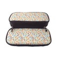 thumbnail image 5 of Picia Simple Drawing Pattern Large Capacity PU Leather Pencil Case Organizer Pen Marker Holder Double Zipper Storage Bag Big Pencil Pouch for College Office, 5 of 6