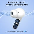 thumbnail image 5 of VEAT00L P91 Wireless Earbuds, Bluetooth Headphones V5.4 Stereo Ear buds with Noise Cancelling Mics, 60H Playback Mini Case with Dual LED Display, IP7 Waterproof in-Ear Earphones for Android iOS, 5 of 8