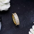 thumbnail image 5 of Luxury Yellow Gold Plated Cubic Zirconia Round Ring for Wedding Party Jewellery, 5 of 7