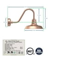 thumbnail image 2 of Cocoweb 14 inch Vintage LED Gooseneck Light in Copper with Rustic Arm, 2 of 6