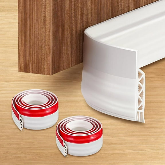 FGY 2PCS Door Draft Stopper Under Door Seal for Door Sweep Soundproof Door Draft Blocker 39" Length - White
