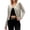 White, variant on Women's Stylish Jacket Long Sleeve Fringe Detailing Versatile ropped Coat Vegan Blazer Pleather Fashion Tassel