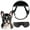 Black, variant on UOSIA 2 Pcs Pet Sunglasses and Helmet Set Dog Bicycle Helmet with Ear Holes,M,Pink