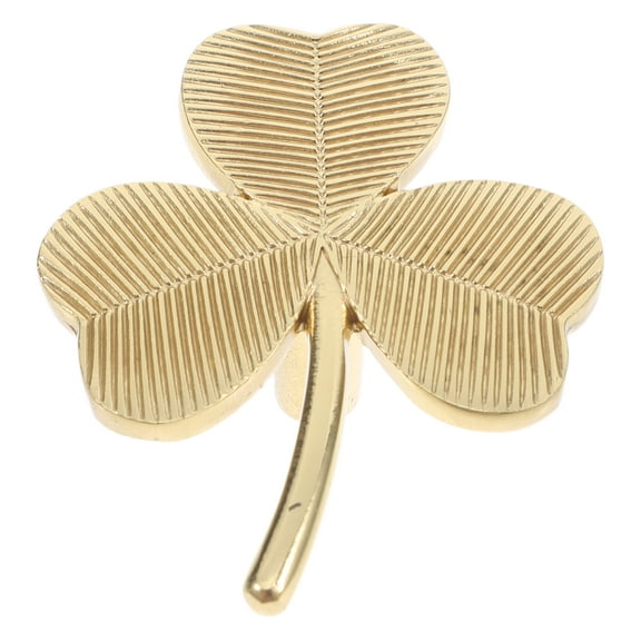 LYTMENT Vintage Brass Shamrock Handle for Dresser Cabinet and Drawer Unique Leaf Shaped Decorative Pull for Wardrobe Closet,and Cupboard