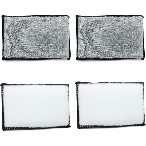 4 Pcs Car Double Sided Velvet Towel, Scrubber Detailing Pads, Car Scrubbing Sponge,Car Washing Sponge