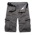 thumbnail image 4 of SDNall Men Casual Solid Fashion Zipper Button Pockets Cropped Cargo Shorts, 4 of 9