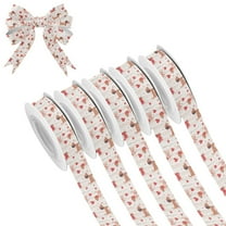 5 Rolls Christmas Ribbon 1.5 inch Wide Decorative Ribbon for Gift Wrapping and Holiday Decorations Cute Dachshunds