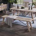 thumbnail image 4 of INK? Sonoma Rustic Wood Dining Bench, Natural, 4 of 5