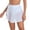 White, variant on Ocean Blues Women's High-Waisted Swim Skirt with Mesh Splicing Swimsuit Skirt Ruched Drawstring Skirted Swim Bottoms with Built-in Briefs Size XXL