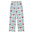 thumbnail image 2 of FORMRS Kids Pajama Pants with Pockets Size 11-12Y Boys Lounge Sleep Bottoms, Light Blue Checkered Heart, 2 of 8