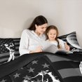 thumbnail image 4 of Homewish Golf Sport Player Bedding Comforter Set 7 Pieces for Teen, Grey Stripes Stars Flag Full Bedding Set, Modern Ball Game Reversible Fitted Sheet Flat Sheet, Ultra Soft Bedroom Decor, 4 of 7
