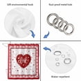 thumbnail image 3 of Red Valentine's Day Shower Curtain Set - Extra Long 72" x 96" Washable Bathtub Curtain with 12 Hooks, Love Heart Valentines Romantic Waterproof Fabric Stall Shower Curtains for Bathroom Décor, 3 of 6