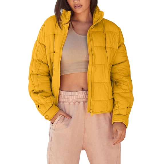 Sherrylily Women Lightweight Long Sleeve Zip Jacket Short Winter Coat