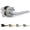 Polished Chrome, variant on Mega Handles Ralph Dummy Door Lever Set, Zinc Alloy, Non-Turning Interior Handle, Matte Black Finish, 2 Pack