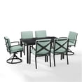 thumbnail image 4 of Crosley Furniture Kaplan 7 Piece Metal Outdoor Dining Set in Mist Green, 4 of 20