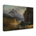 thumbnail image 3 of Trademark Fine Art Albert Bierstadt Indians Spear Fishing 1862 Canvas Wall Art - 16x24, 3 of 5