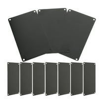 Milisten 10Pcs Black Anodized Aluminum Plate for Multi Function Name Signs
