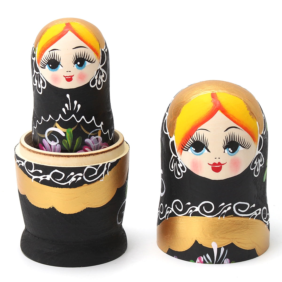 5pcs Bears Wooden Russian Nesting Dolls Babushka Matryoshka Dolls Toy Gifts